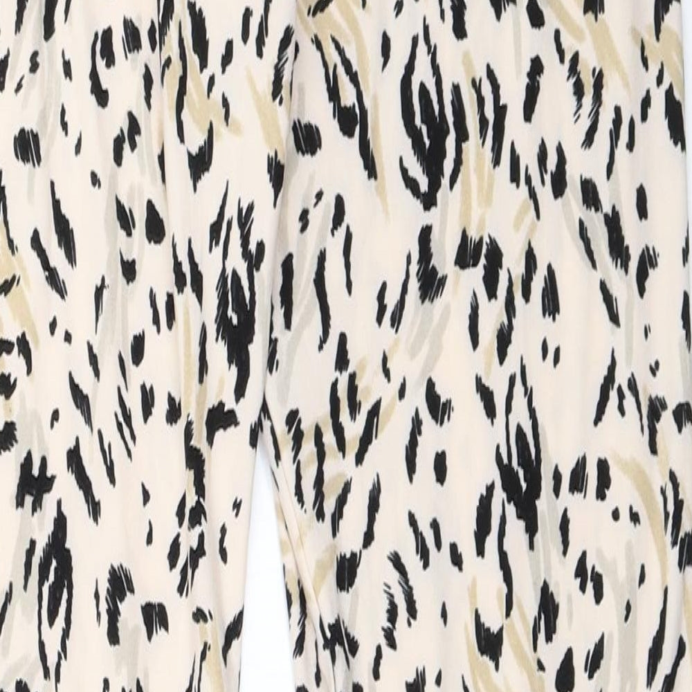 Primark Womens Beige Animal Print  Top Pyjama Pants Size XS