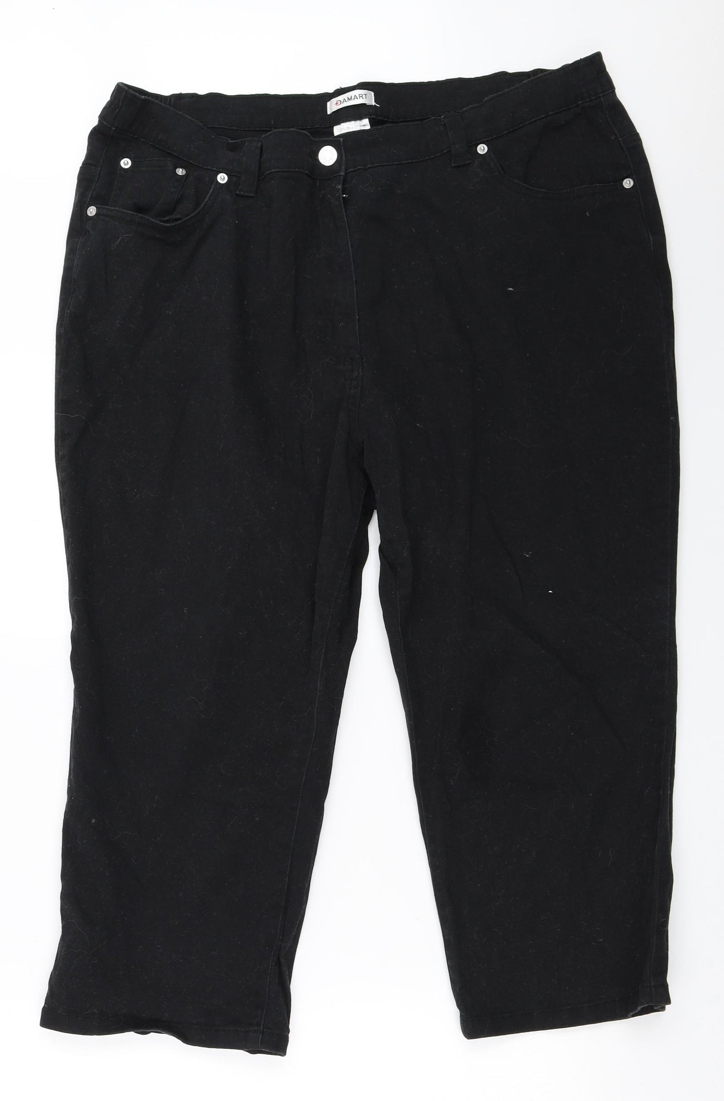 Damart Womens Black   Cropped Jeans Size 22 L21 in
