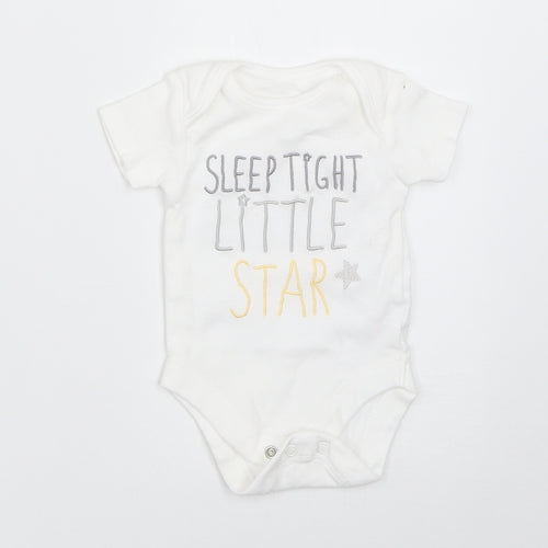 George Baby White   Babygrow One-Piece Size 0-3 Months