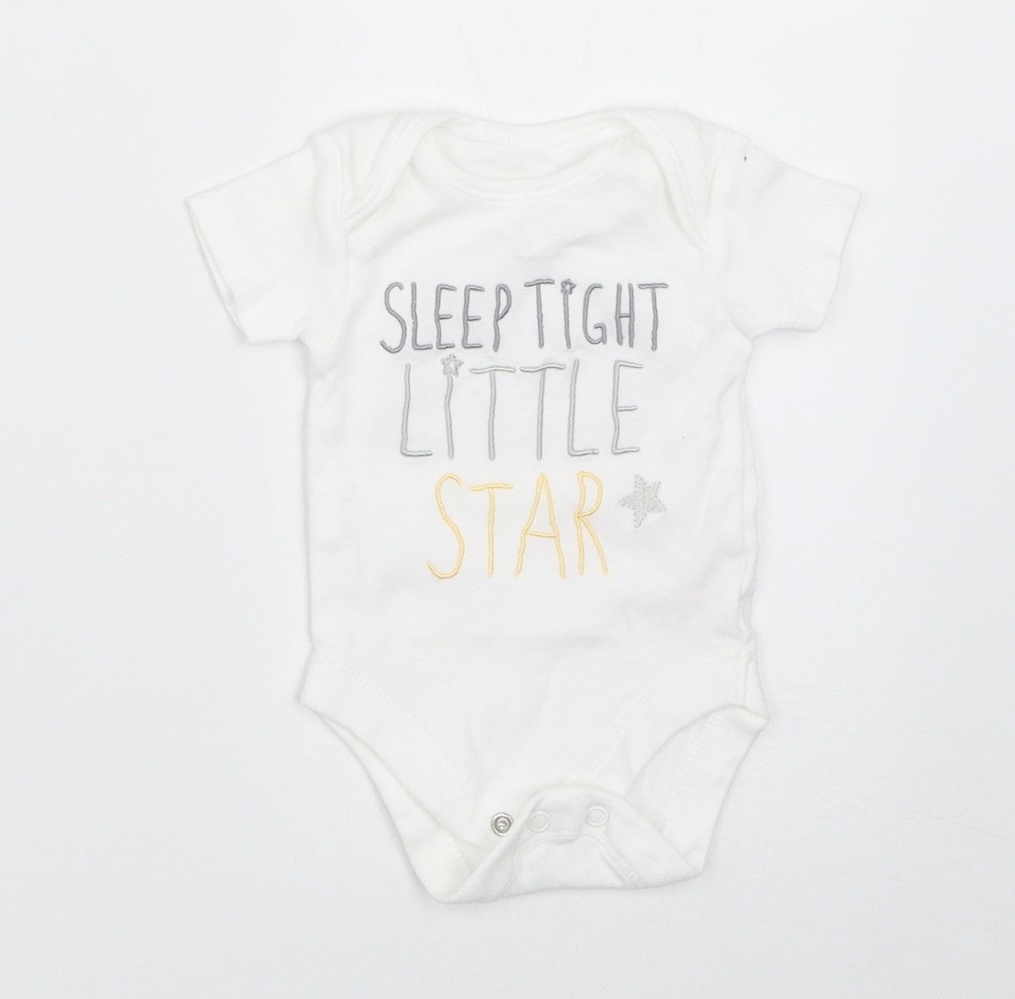 George Baby White   Babygrow One-Piece Size 0-3 Months