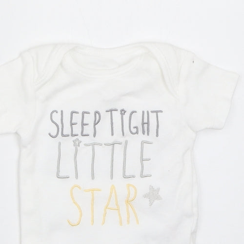 George Baby White   Babygrow One-Piece Size 0-3 Months