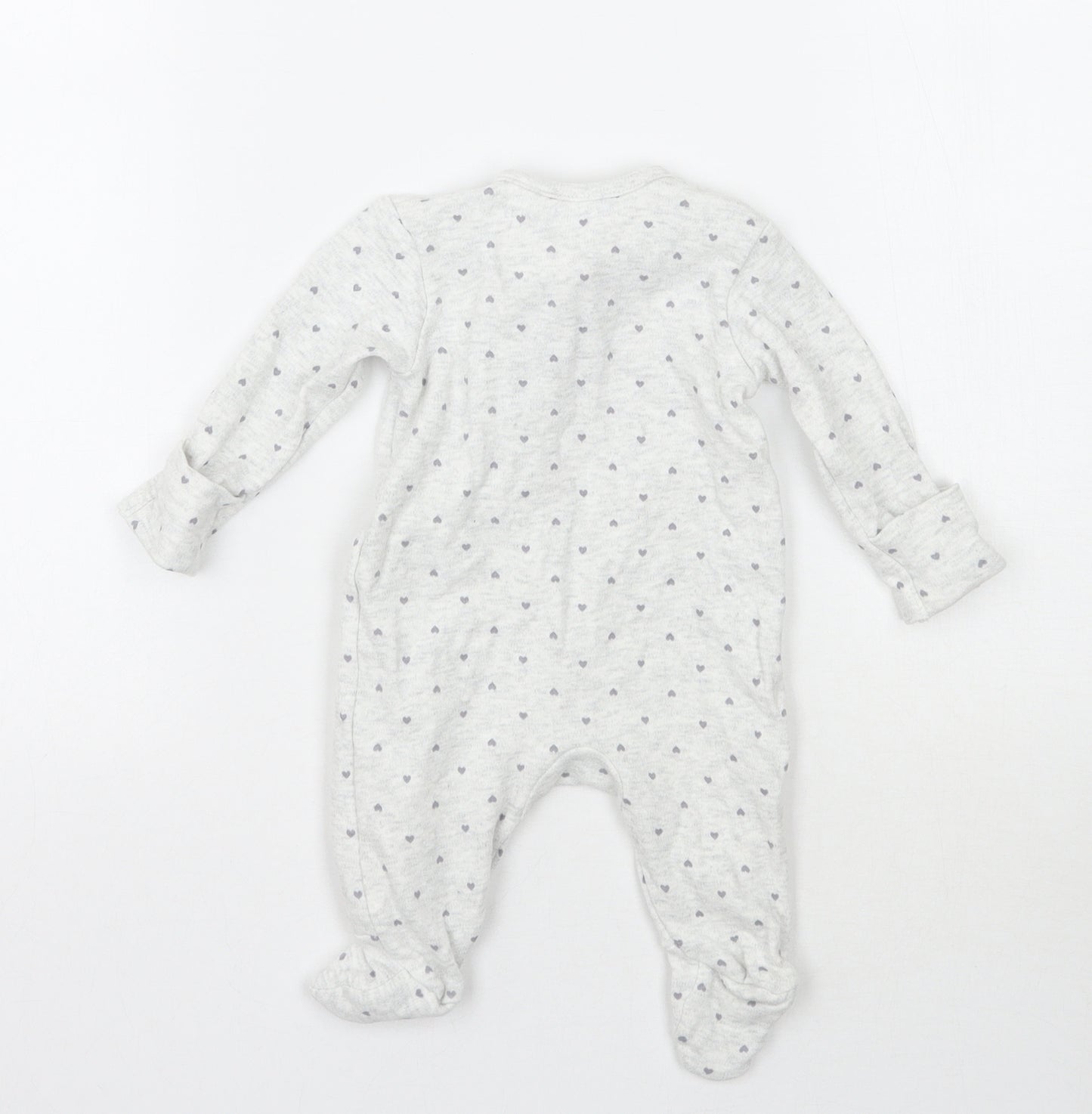 George Girls Grey Geometric  Babygrow One-Piece Size Newborn  - i love my daddy