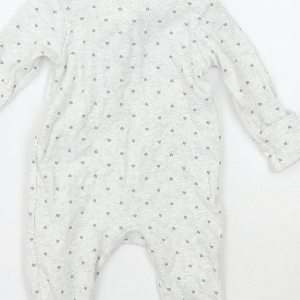 George Girls Grey Geometric  Babygrow One-Piece Size Newborn  - i love my daddy