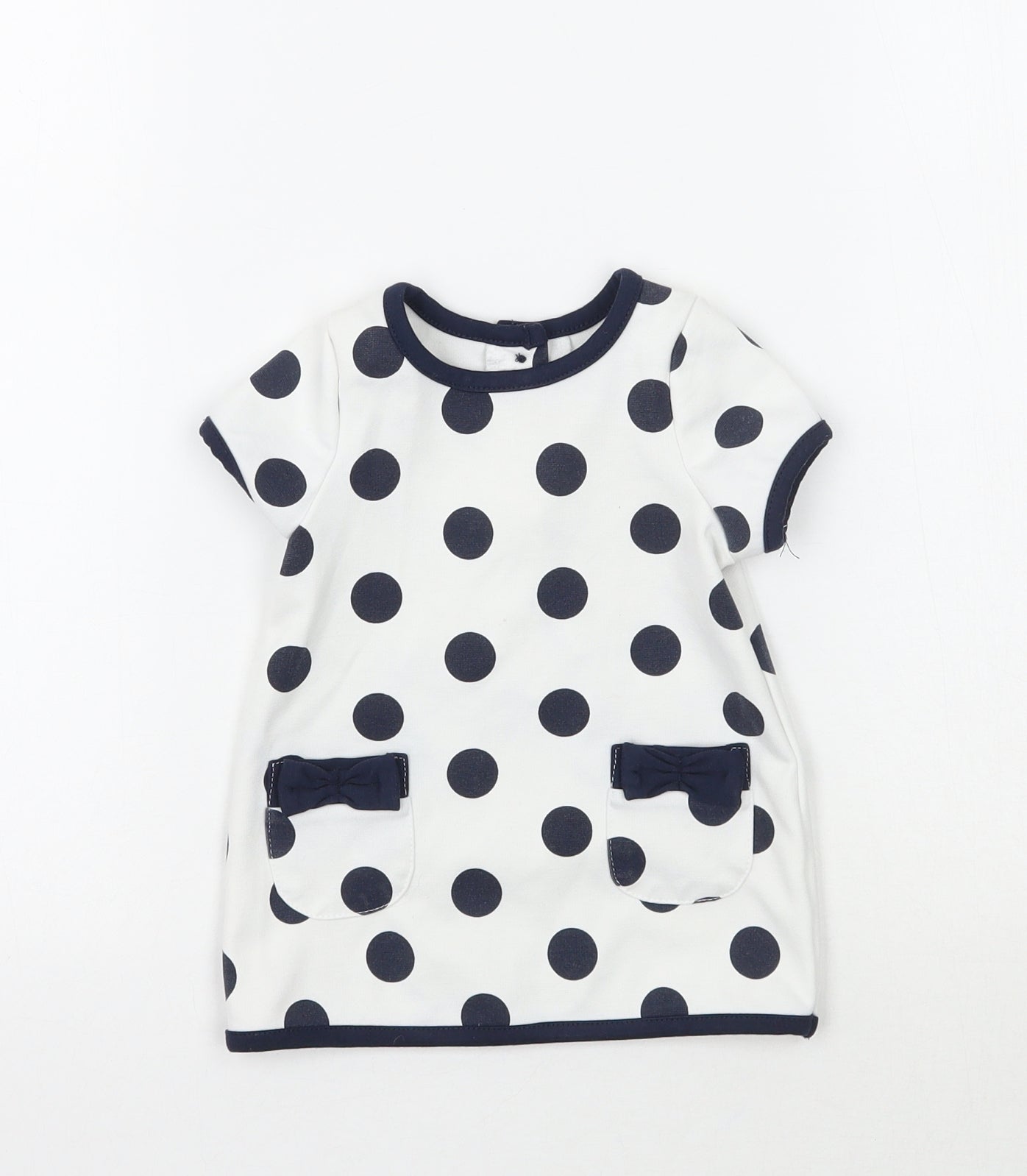 Primark Girls White Polka Dot  A-Line  Size 0-3 Months