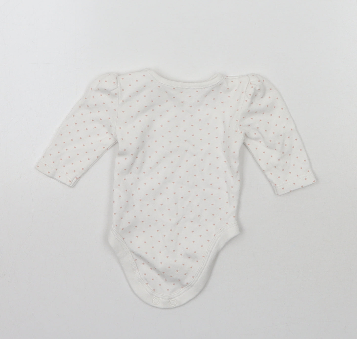 George Girls White Polka Dot  Babygrow One-Piece Size Newborn