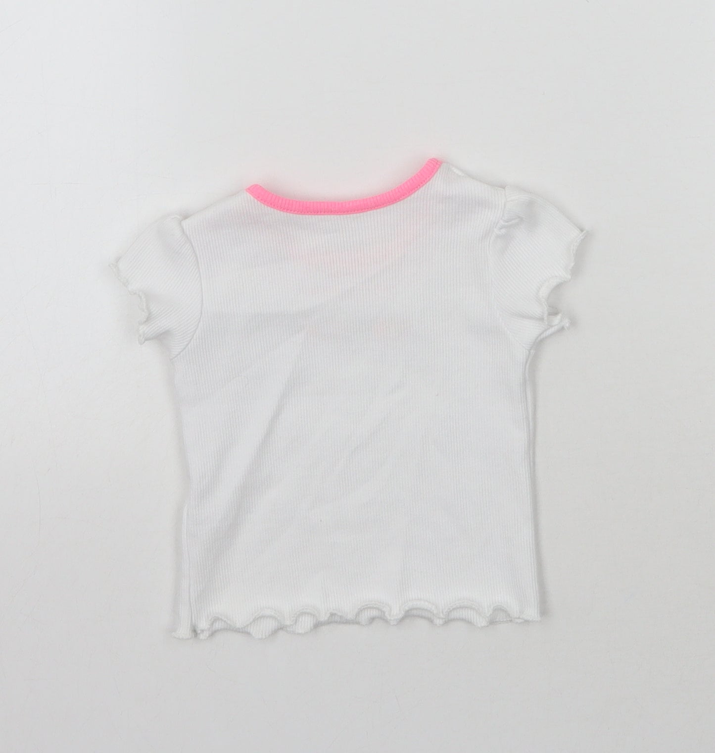 Primark Girls White   Basic T-Shirt Size 0-3 Months  - Be a rainbow