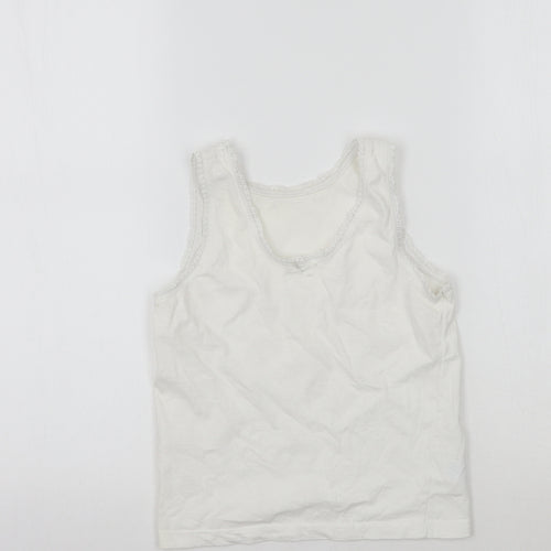 KidsOwn Girls White   Basic Tank Size 3-4 Years