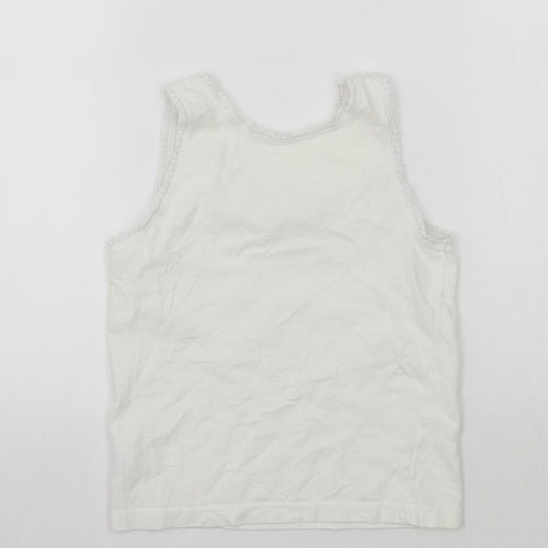 KidsOwn Girls White   Basic Tank Size 3-4 Years