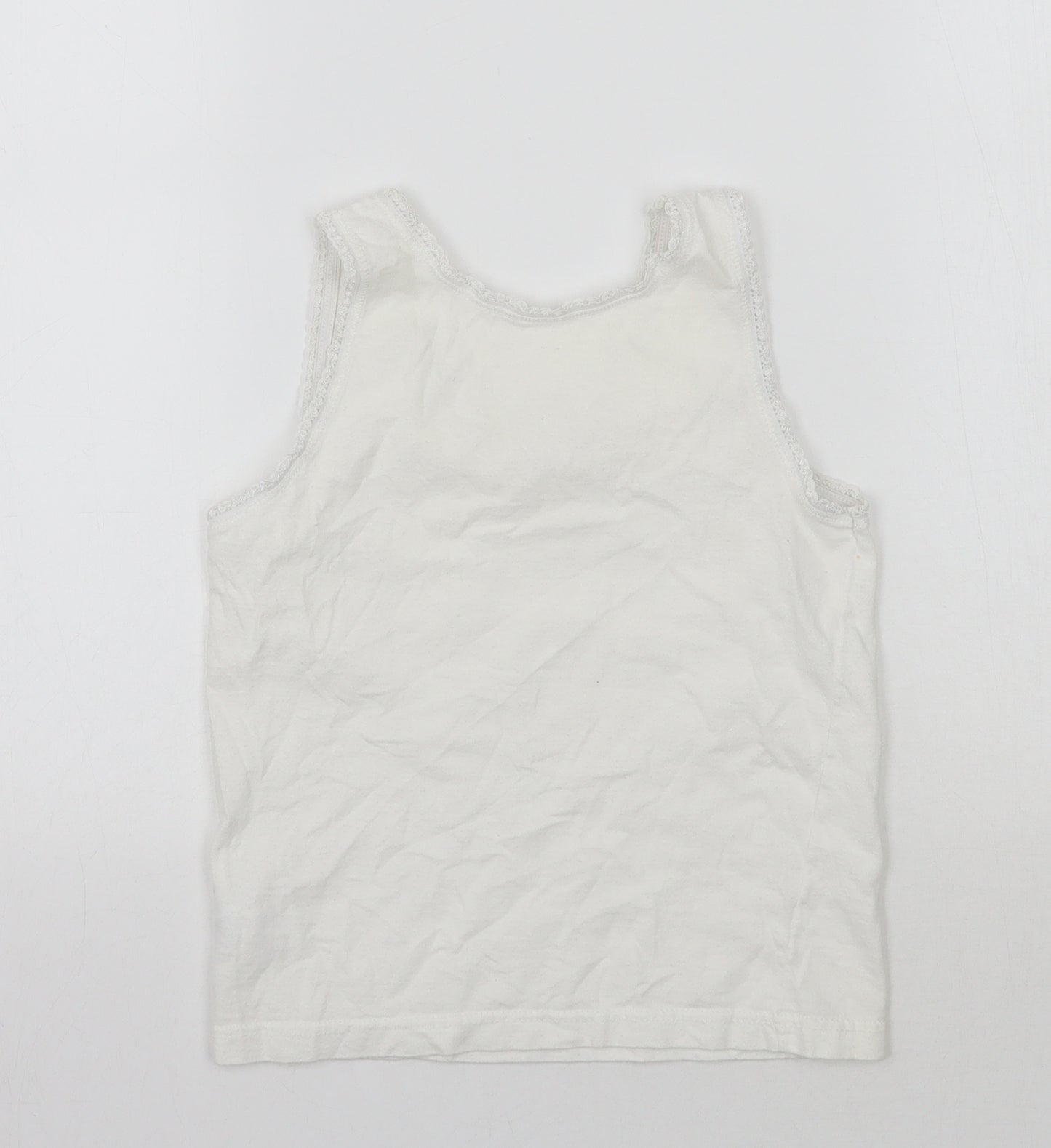 KidsOwn Girls White   Basic Tank Size 3-4 Years