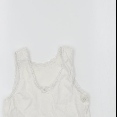 KidsOwn Girls White   Basic Tank Size 3-4 Years