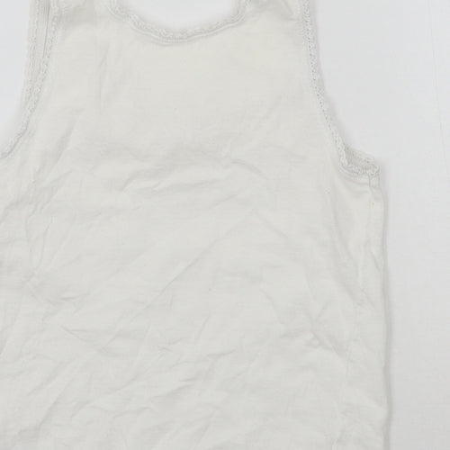KidsOwn Girls White   Basic Tank Size 3-4 Years
