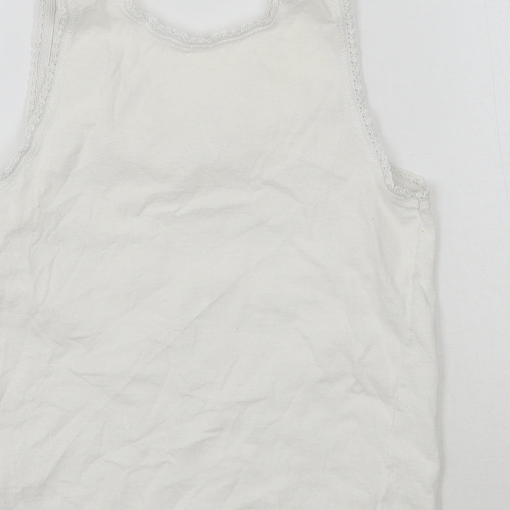 KidsOwn Girls White   Basic Tank Size 3-4 Years