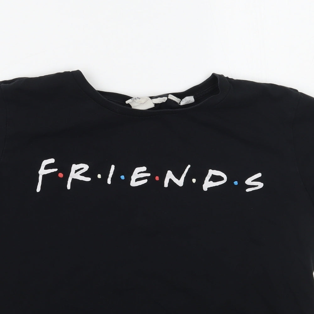 H&M Womens Black   Basic T-Shirt Size S  - Friends
