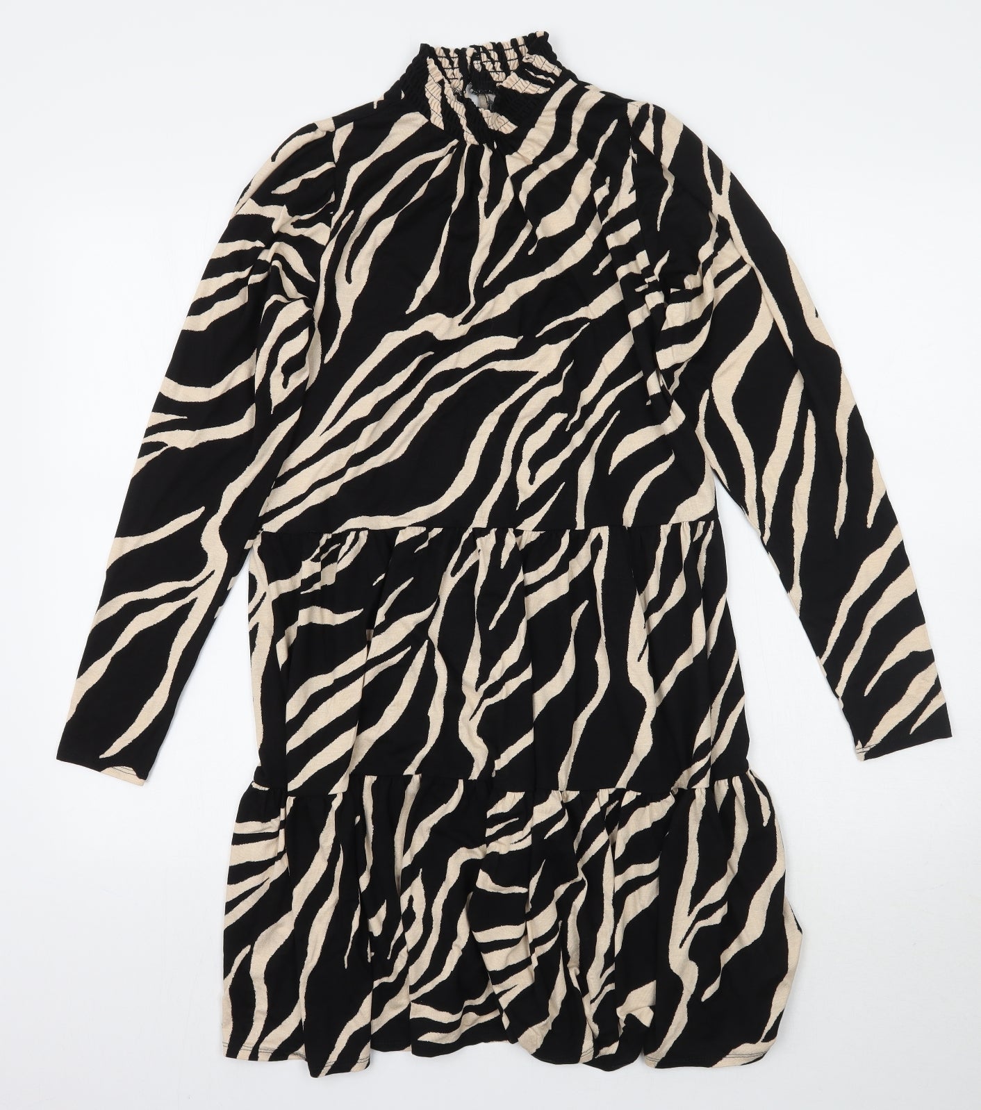 F&F Womens Black Animal Print  A-Line  Size 12