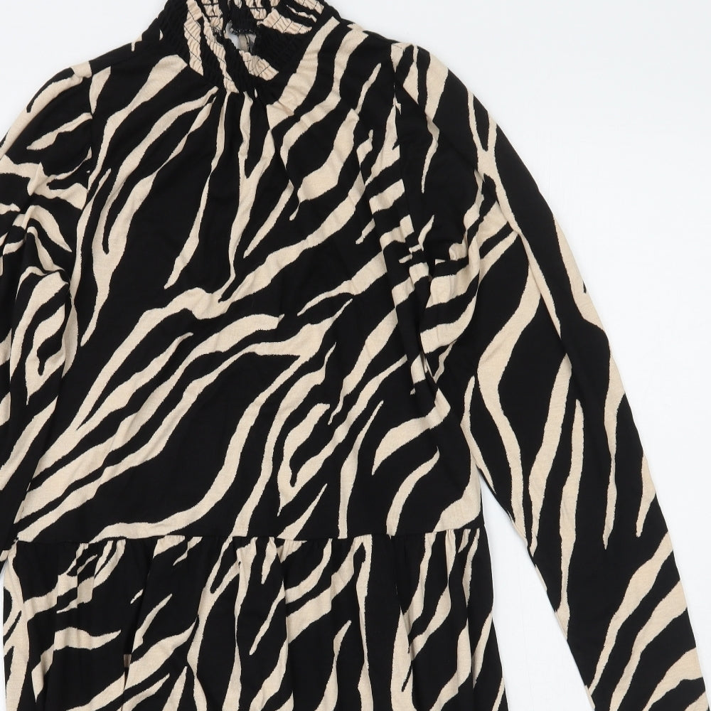 F&F Womens Black Animal Print  A-Line  Size 12