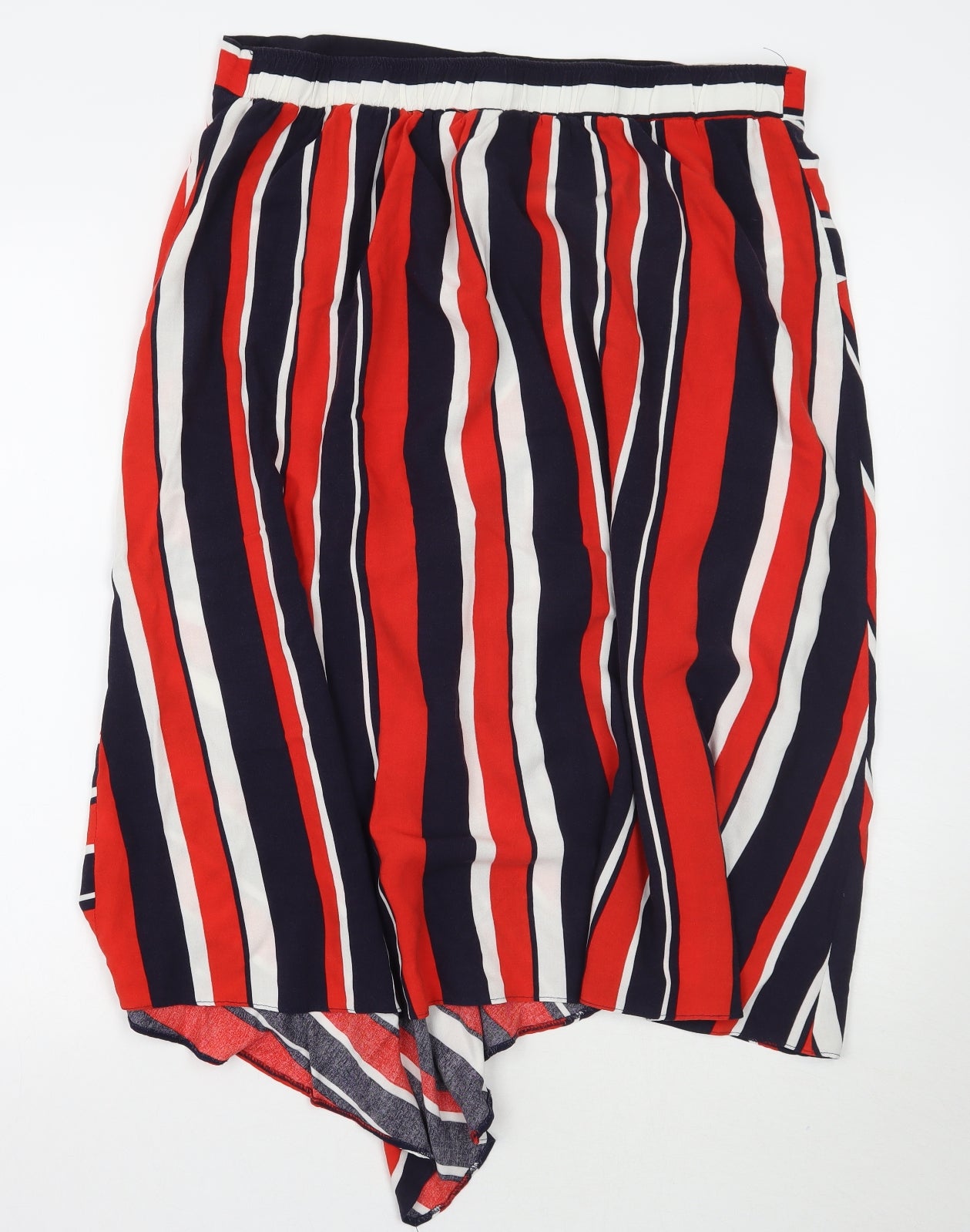 George Womens Red Striped  A-Line Skirt Size 16