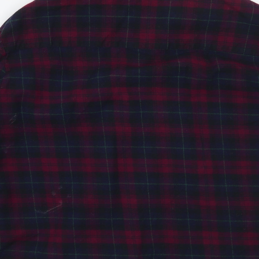 cameo Rose Womens Purple Check  Basic Button-Up Size 12