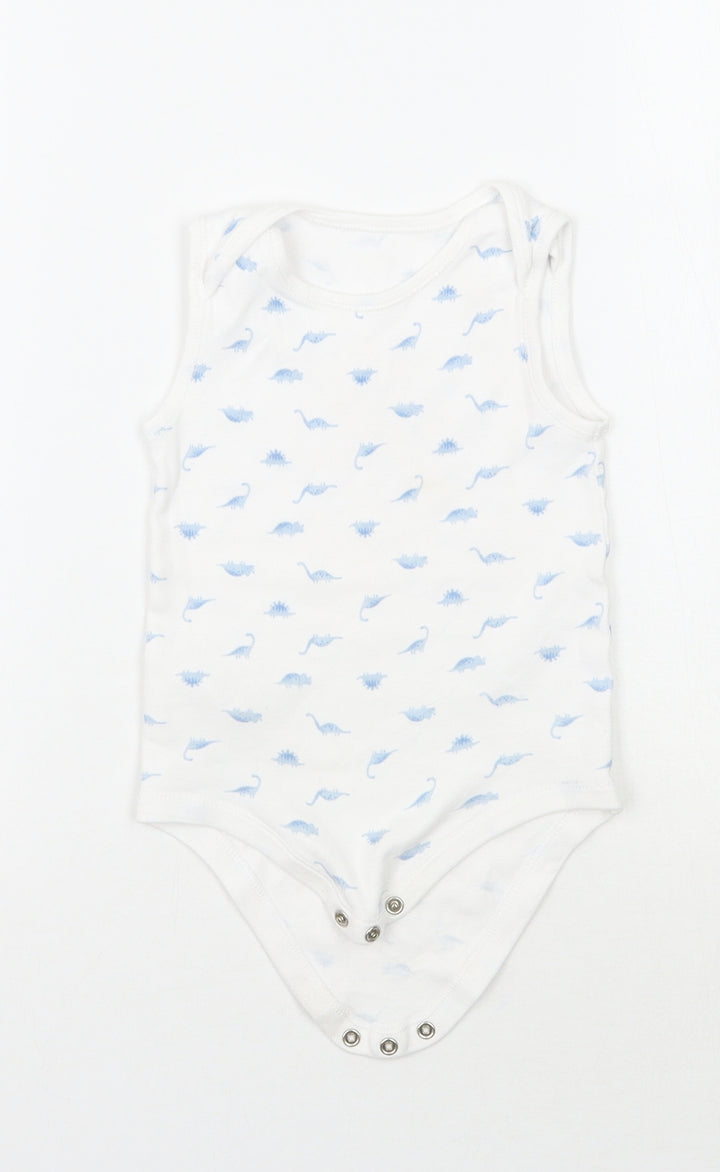 TU Baby White Animal Print  Babygrow One-Piece Size 18-24 Months