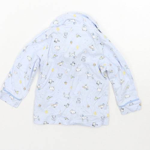 Nutmeg Baby Blue Geometric  Basic Button-Up Size 9-12 Months