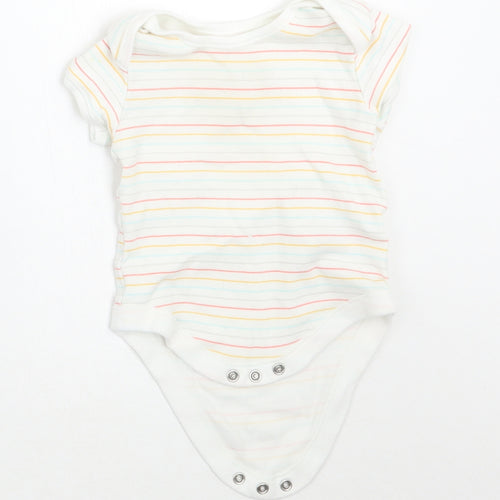 Primark Baby White Striped  Babygrow One-Piece Size 6-9 Months