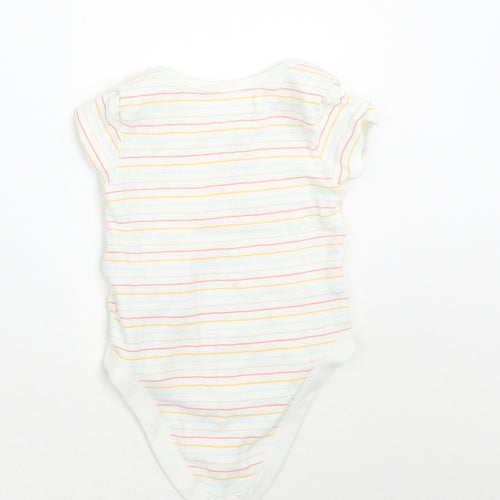 Primark Baby White Striped  Babygrow One-Piece Size 6-9 Months