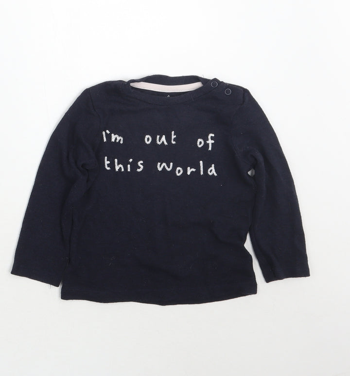 F&F Girls Blue   Pullover Jumper Size 9-12 Months