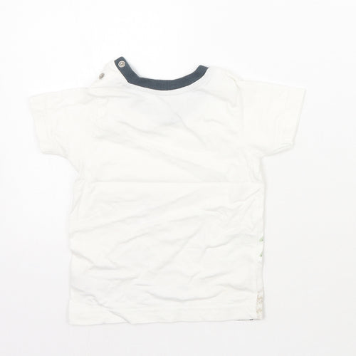 Nutmeg Baby White Animal Print  Basic T-Shirt Size 9-12 Months