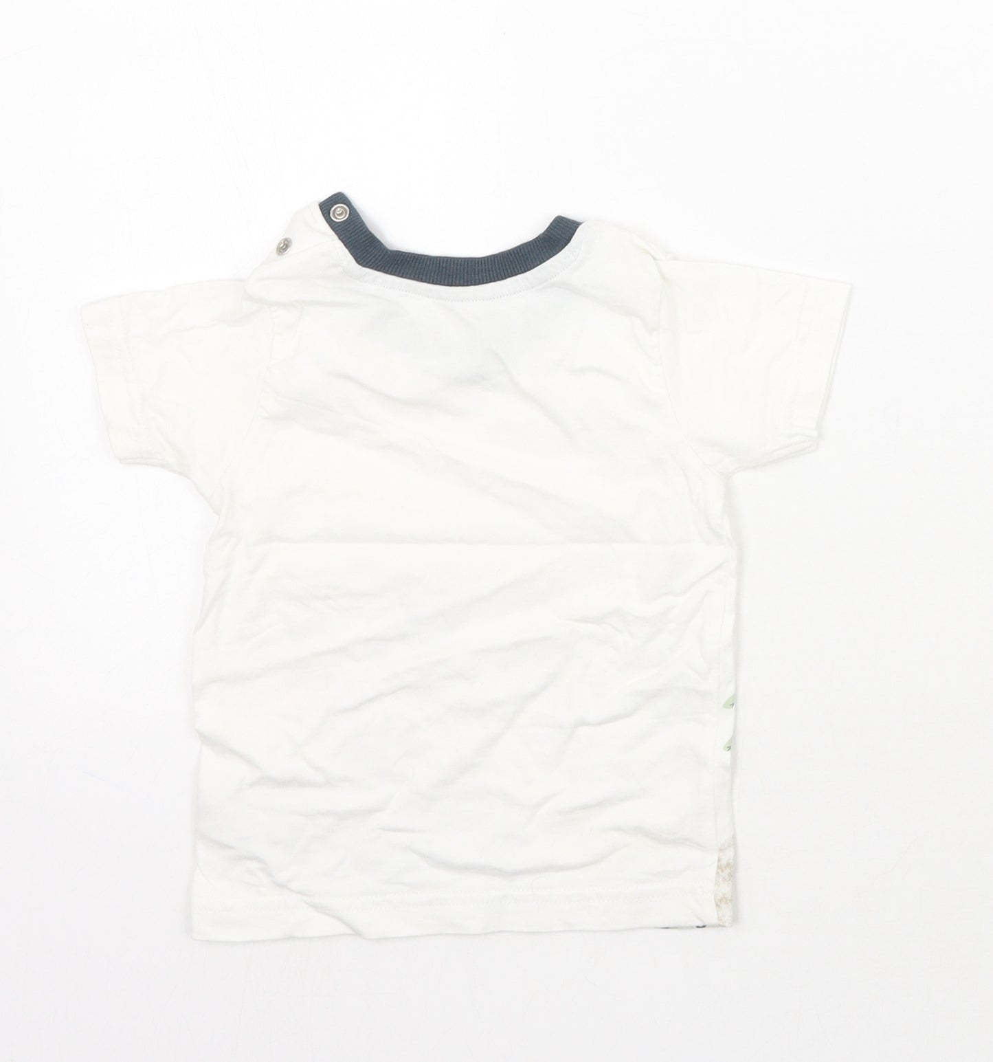 Nutmeg Baby White Animal Print  Basic T-Shirt Size 9-12 Months