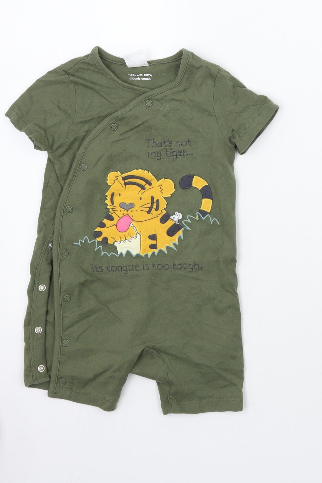 F&F Baby Green Animal Print  Babygrow One-Piece Size 9-12 Months
