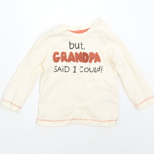 Nutmegt Baby Ivory   Pullover T-Shirt Size 9-12 Months