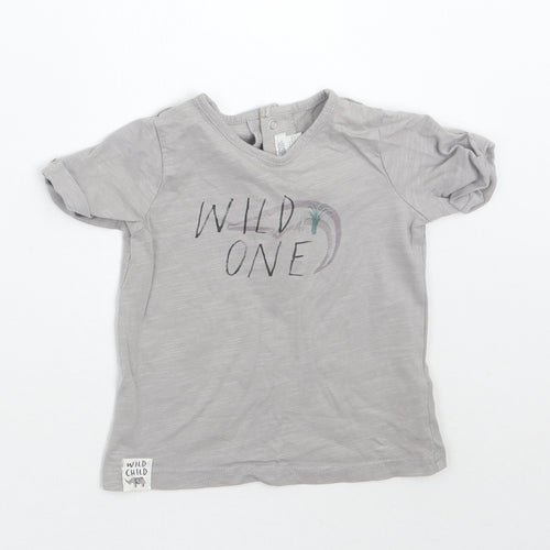 Mammas & Pappas Baby Grey   Basic T-Shirt Size 9-12 Months