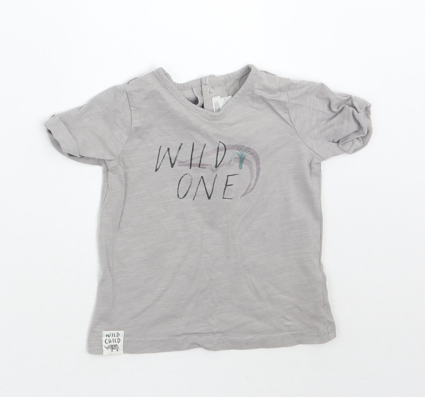 Mammas & Pappas Baby Grey   Basic T-Shirt Size 9-12 Months