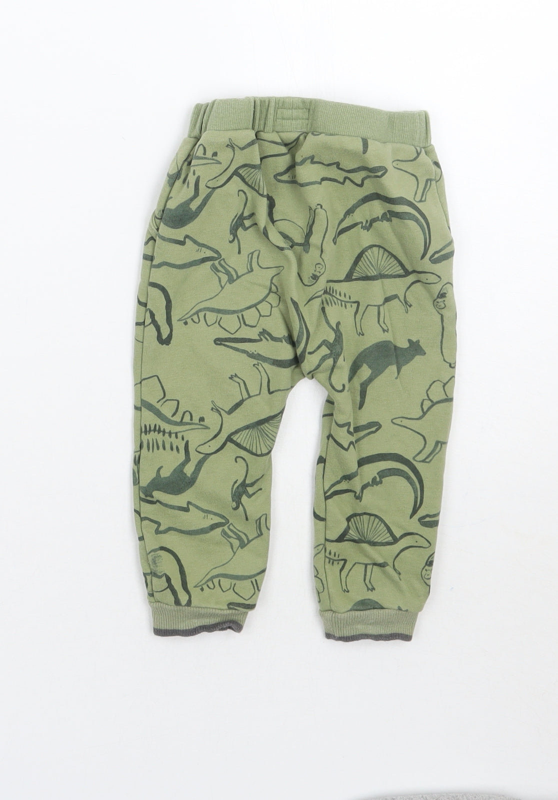 Mammas & Pappas Boys Grey Animal Print  Sweatpants Trousers Size 9-12 Months