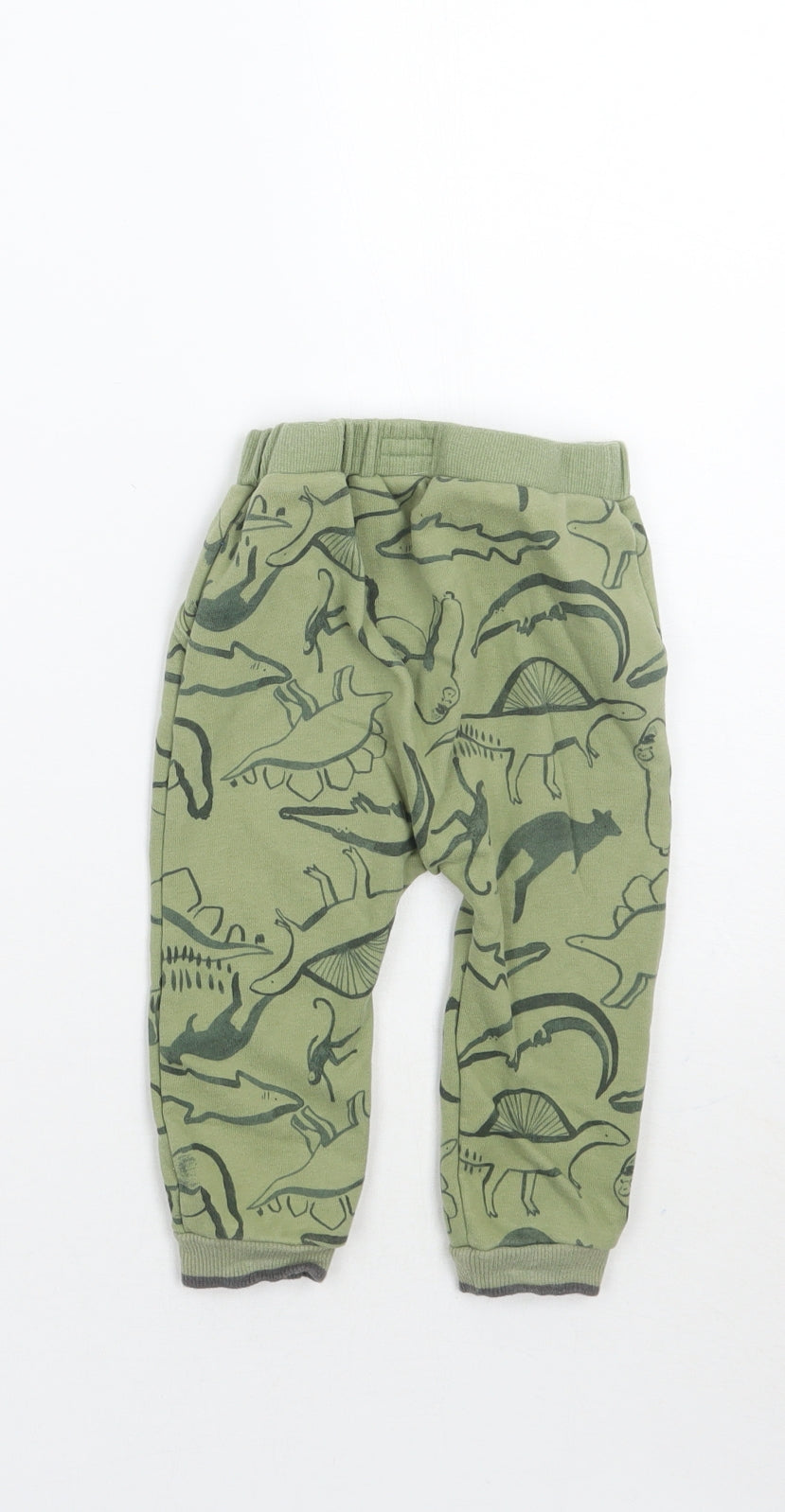 Mammas & Pappas Boys Grey Animal Print  Sweatpants Trousers Size 9-12 Months