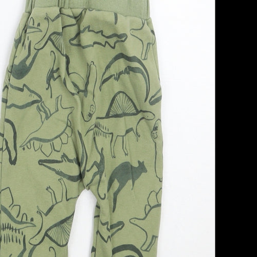 Mammas & Pappas Boys Grey Animal Print  Sweatpants Trousers Size 9-12 Months