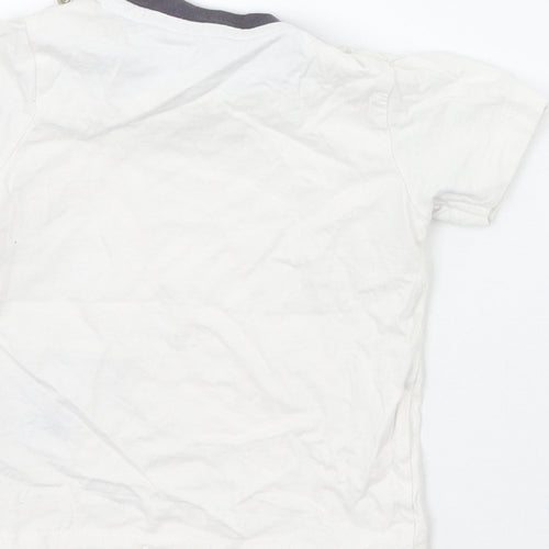 Nutmeg Baby White Geometric  Basic T-Shirt Size 9-12 Months