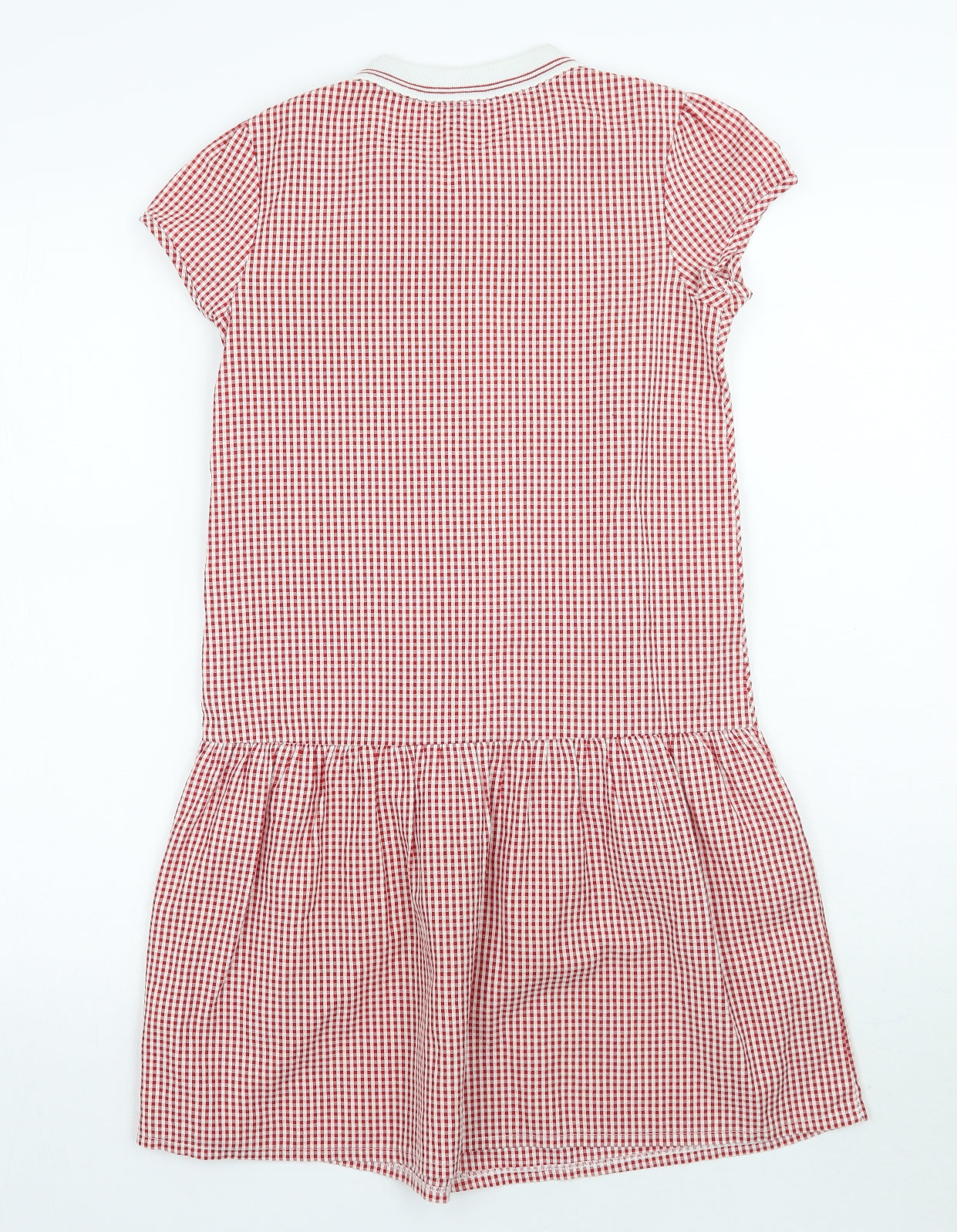 TU Girls Red Check  A-Line  Size 10 Years