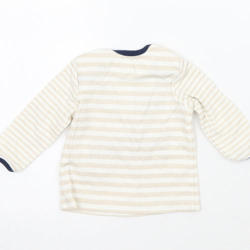George Baby White Striped  Basic T-Shirt Size 3-6 Months