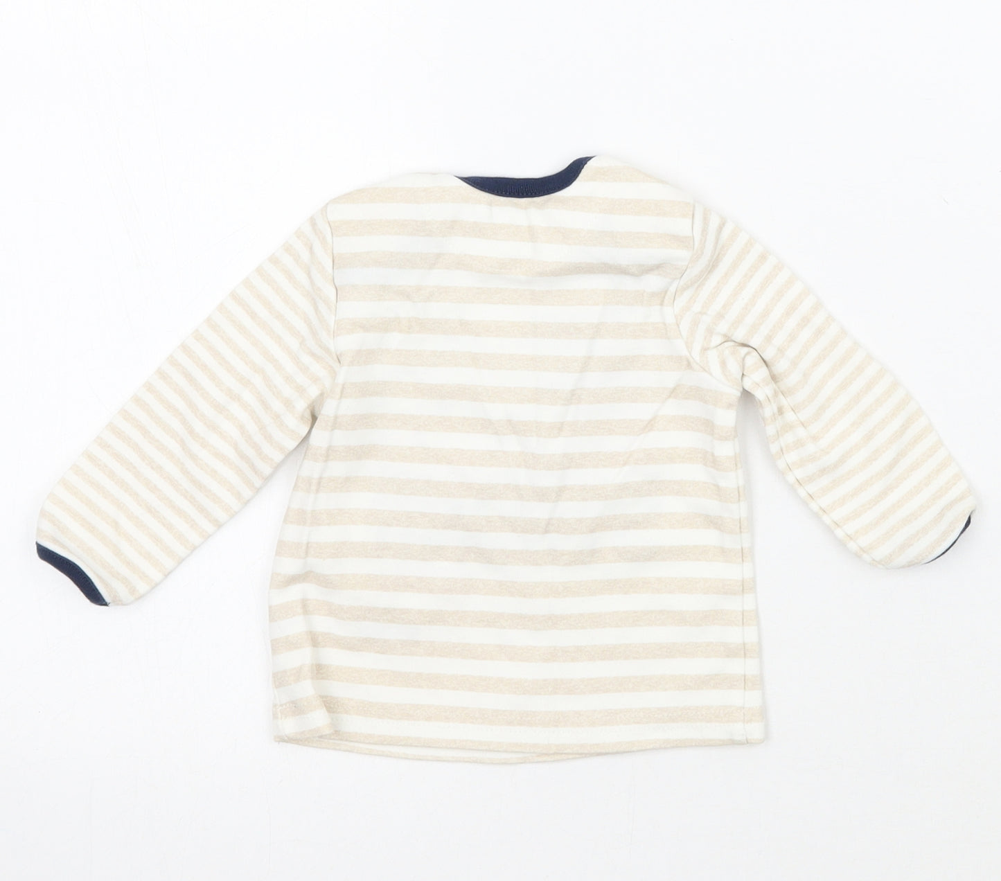 George Baby White Striped  Basic T-Shirt Size 3-6 Months