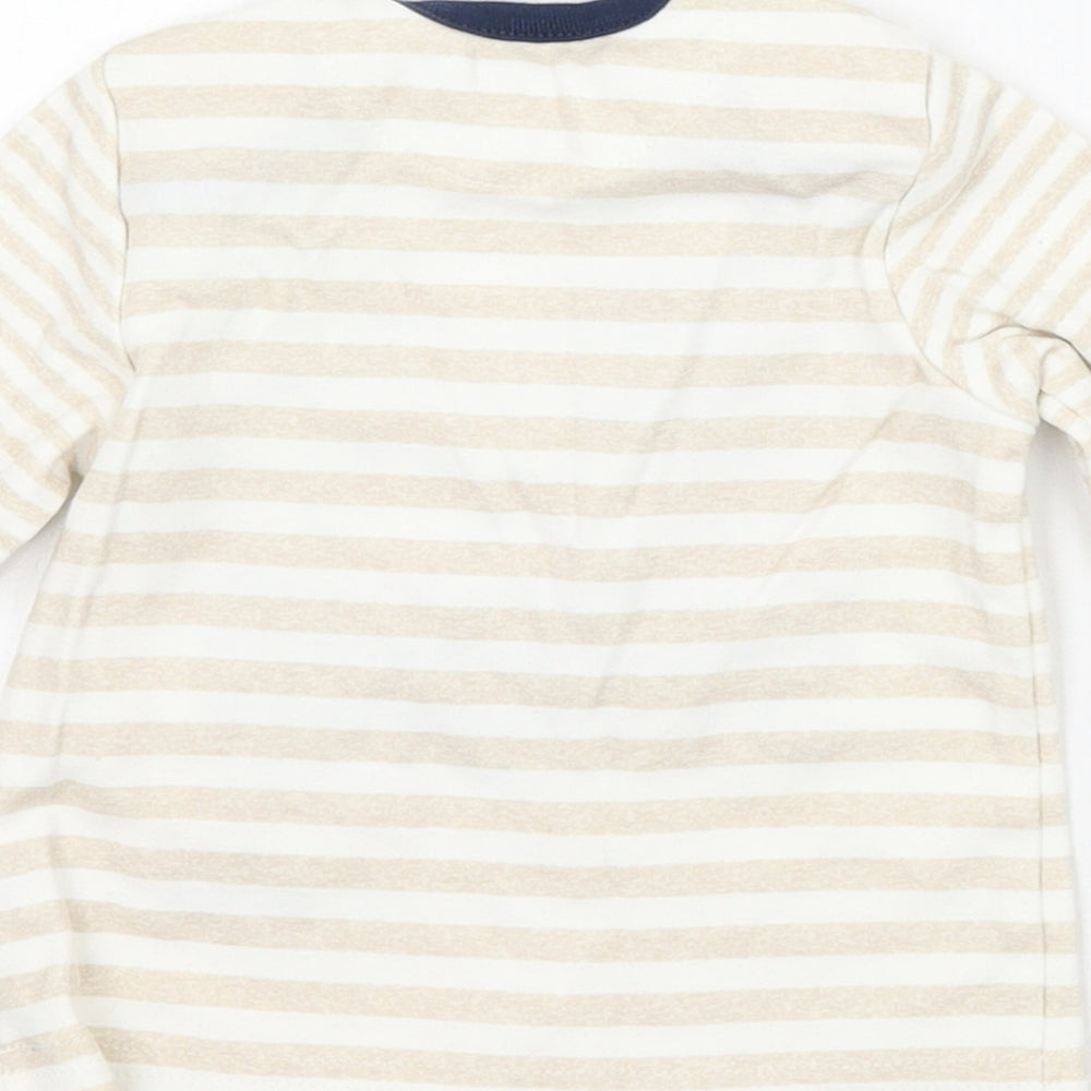 George Baby White Striped  Basic T-Shirt Size 3-6 Months