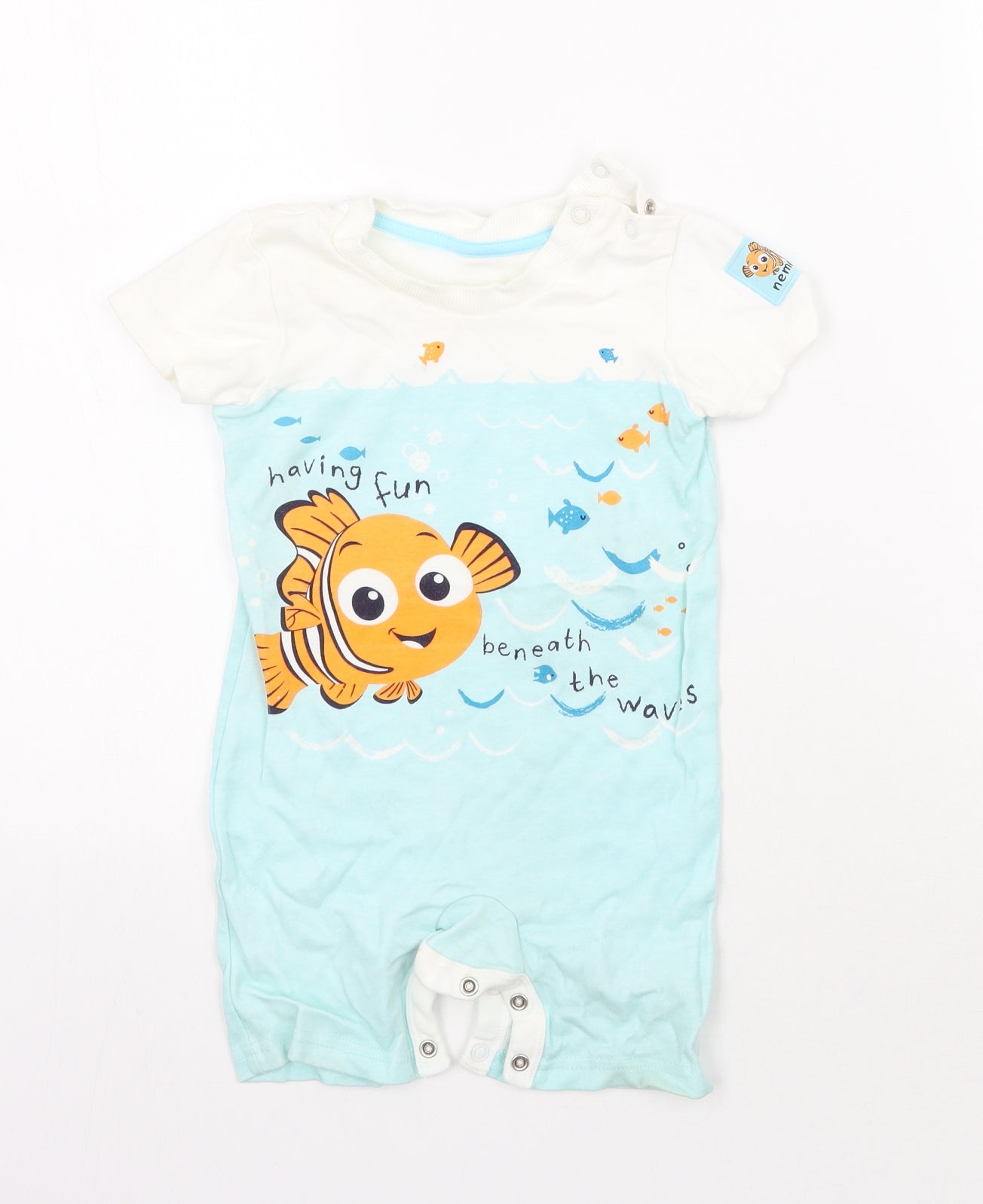George Baby Blue   Babygrow One-Piece Size 9-12 Months