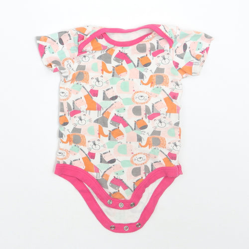 TU Baby White Animal Print  Babygrow One-Piece Size 9-12 Months