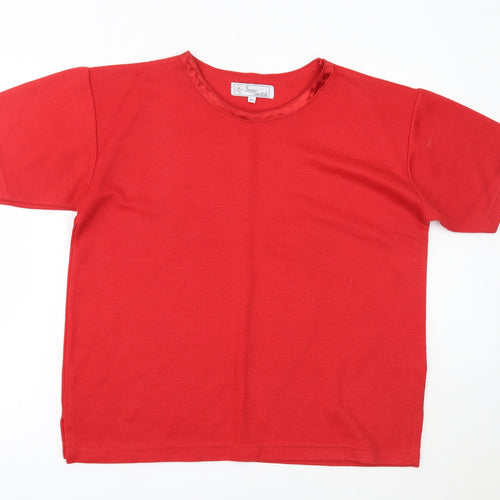 Design Essentials Womens Red   Basic T-Shirt Size M