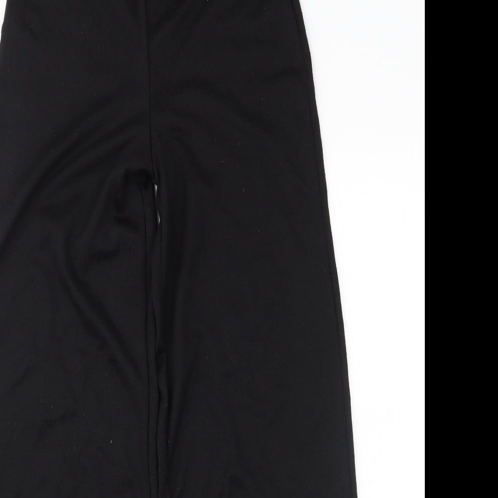 PRETTYLITTLETHING Womens Black   Trousers  Size 10 L27 in