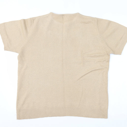 Classics Womens Beige   Basic T-Shirt Size 14