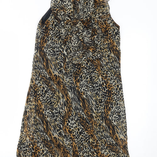 Fire Los Angeles Womens Brown Animal Print  Shift  Size M