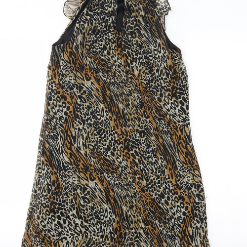 Fire Los Angeles Womens Brown Animal Print  Shift  Size M