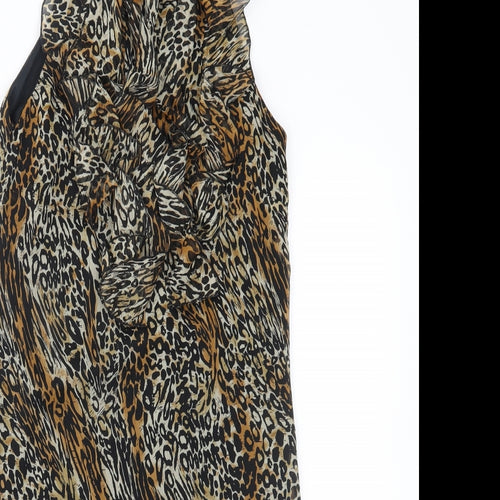 Fire Los Angeles Womens Brown Animal Print  Shift  Size M