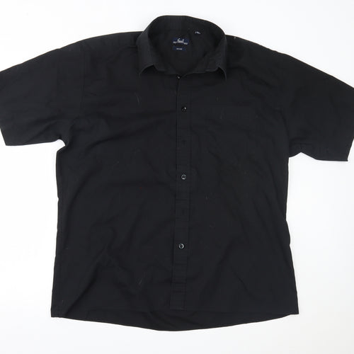 Premier Mens Black    Button-Up Size 17