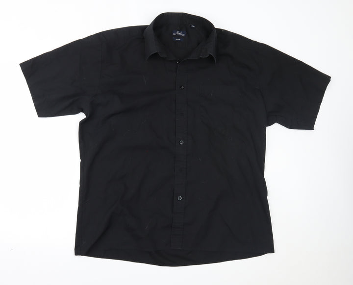Premier Mens Black    Button-Up Size 17
